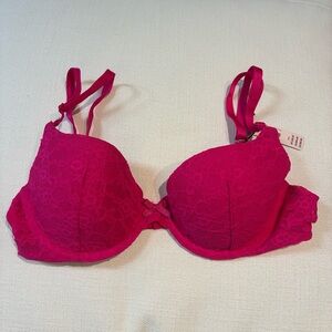 *NWT* Victoria’s Secret 34B/34C Dream Angels Push-Up Hot Pink Bra 💗